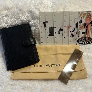 Louis Vuitton Black Epi Leather Pm Pocket Agenda